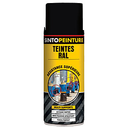 Aérosol noir mat RAL9005 400ml peinture de maintenance SINTO 920365