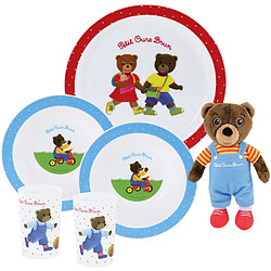 Fun house Peluche Petit Ours Brun - Bleu