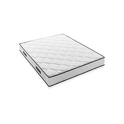Matelas 140 x 200 cm - Hauteur 19 cm - 580 ressorts ensachés - 7 zones - Equilibré - rév...