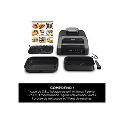Grill & Friteuse sans huile - NINJA - MAX 6-en-1 DG551EU - 1760 W - 6 modes de cuisson - Gris