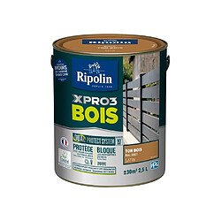 Peinture bois - RIPOLIN - 8001 - Ton Bois - Satiné - 2,5L