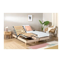 WEBED Ensemble relaxation matelas + sommiers électriques 2x80x200cm - Mousse - Ferme - TALCA F...