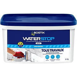 Membrane d'étanchéité - BOSTIK - Waterstop - Seau de 6 kg - Réparation de fuites - Blanche