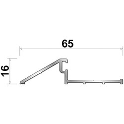 Du Val Seuil 0,99 m anodisé incolore PF avec joint JL4 DUVAL PG16 V2 KIT NA