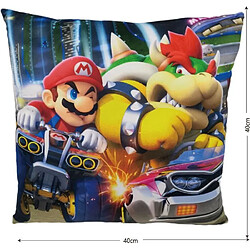 Acheter Coussin double face - Carré - MARIO BROS - Mario contre Bowser - Microfibre - 40 x 40 cm