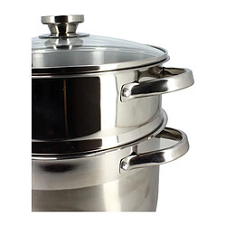 MENASTYL Couscoussier - Acier Inoxydable - 10 Litres - Compatible avec Tous les Feux, y compris Induction pas cher