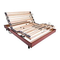WEBED Ensemble relaxation matelas + sommier électrique 140x190 - Mousse - Ferme - TALCA Fabric...