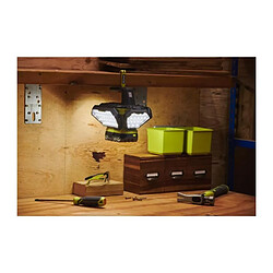 Spot LED 360° - RYOBI - 18V - 3 intensités : 3 500 / 2 000 / 1 000 / 500 Lumens - 4 panneaux lumineux pas cher