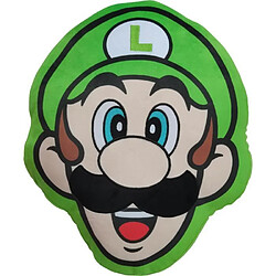 Coussin 3D - MARIO BROS - Visage de Luigi - Microfibre - 40 cm
