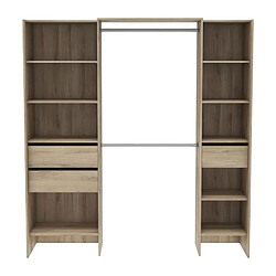 Avis DEMEYERE Miami extensible - Chêne Kronberg marron - Dressing ouvert 2 colonnes