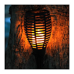 LUMI JARDIN Torche solaire Maity Sun - Effet flamme - LED - H 80 cm - Blanc chaud pas cher
