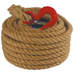 Corde pour poulie en chanvre 22mm longueur 20m CORDERIES TOURNONAISES 31 2546