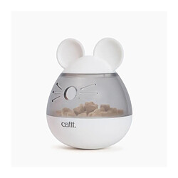 Cat'It Distributeur de friandises pour chat - CATIT - PIXI - Design oreilles de souris - Blanc