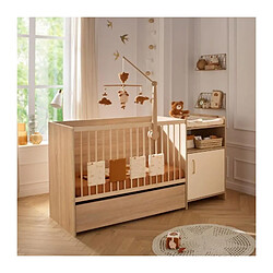 Lit combiné - 120 x 60 cm - Evolutif en 90 x 190 cm - CHARLIE - SAUTHON - Creme