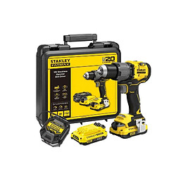 Perceuse visseuse a percussion - STANLEY - SFMCD725D2K-QW - 80 Nm - 18V - 0-500/2000 trs/min