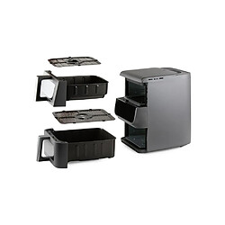 Friteuse sans huile - DOMO - Airfryer DO550FR - Double cuve 3.5 L + 6,5 L - 10 programmes - 2500 W