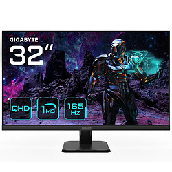GIGABYTE GS32Q 31.5 Moniteur de jeu QHD 2560 x 1440, 165Hz, 1ms, 300 cd m², FreeSync Premium, prêt pour HDR, HDMI 2.0, Displa