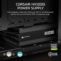 Corsair HX1200I C14 VERSION/ATX 1200W/80+ PLATINUM/NOIR (CP-9020307-EU)