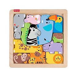 Fisher-price Puzzle animaux en bois - Multicolore