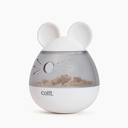 Cat-it Distributeur de friandises pour chats - CATIT - PIXI - Motif oreilles de souris - Blanc