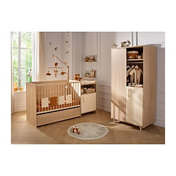 Lit combiné - 120 x 60 cm - Evolutif en 90 x 190 cm - CHARLIE - SAUTHON - Creme pas cher