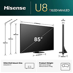 Avis TV Hisense 85U8Q (2025) 85" ULED Mini-LED UHD 4K