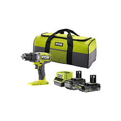 Perceuse-visseuse a percussion - RYOBI - Brushless - 18V - 95 Nm 500-2100 tr/min - 7500-31500 cp/min - Livré avec 2 batteries