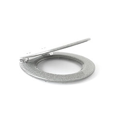 Ss Marque Abattant WC - GELCO DESIGN - Frein de chute magnétique - Gris pailleté