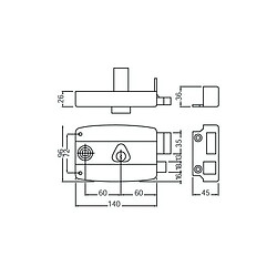 Avis Serrure monopoint en applique horizontale à fouillot 45mm droite CISA 3005013000