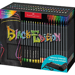 Faber-Castell Trousse rouleau 72 crayons de couleur Faber Castell Black Edition