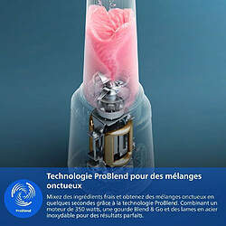 Mixeur - PHILIPS - HR2670/01 - Série 3000 - Blanc - Bouteille Blend & Go 0,6 L - 350 W