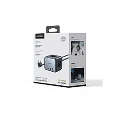 Cube multiprise UGREEN 65 W Gris anodisé et Noir pas cher