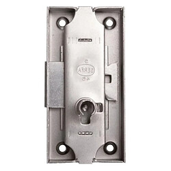 Serrure espagnolette 80x55mm axe 35mm longueur du canon 12mm droite finition fer DEVISMES 12383 005 D