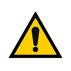 Panneau côté 300mm PSC choc rigide danger général norme ISO 7001