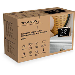 Radio réveil avec projection - THOMSON - Bois