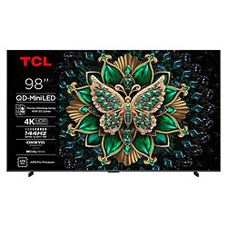 TV QD Mini LED Tcl 98C69K 249 cm 4K UHD 2025 Aluminium brossé