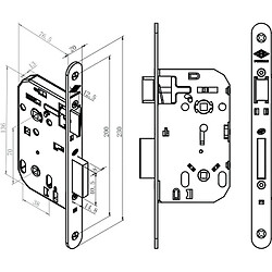 Jpm Serrure bec-de-cane à condamnation - Noir