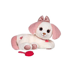 Peluche interactive chien Puppy Bella - Rose et blanc