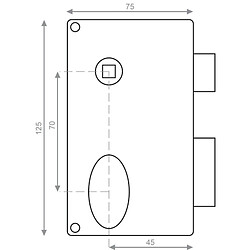 Serrure monopoint en applique verticale fouillot 6 gorges gauche MV Héraclès MX 794 02MV