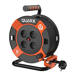 Enrouleur Quarx de 25m avec câble H05VV-F 3G1,5mm². Puissance de 3000W déroulé et...