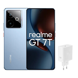 Pack Smartphone Realme GT7T 6,8 5G Double nano SIM 512 Go Bleu avec chargeur Realme 120 W