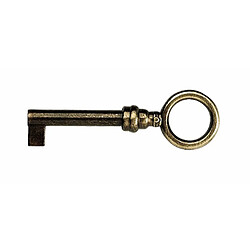 Clef X 42 ronde zamak finition laitonné vieilli CADAP 1253 28V