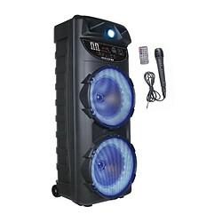 Enceinte lumineuse karaoké - INOVALLEY - MS02-XXL-N - Bluetooth 5.0 - 1000W
