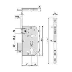 Cylindre de porte Ss Marque