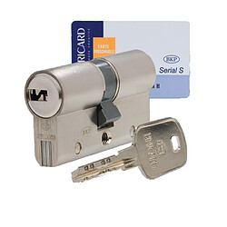 Bricard Cylindre de serrure double entrée - Nickelé