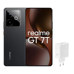 Pack Smartphone Realme GT7T 6,8 5G Double nano SIM 512 Go Noir avec chargeur Realme 120 W