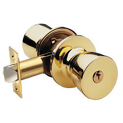 Serrure tubulaire à axe réglable 60 et 70 mm laiton poli HERACLES H3500U0LP