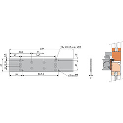 Plaque support HR500 DIN argent HERACLES G HR509001
