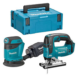 Pack 2 outils MAKITA DLX2276J (DJV182Z + DBO180Z) (Machines Nues)