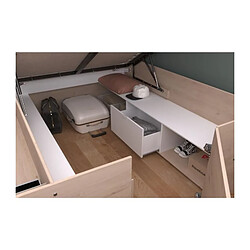 Acheter PARISOT ODYSSEE - Lit coffre 140x190/200 - Chêne et blanc